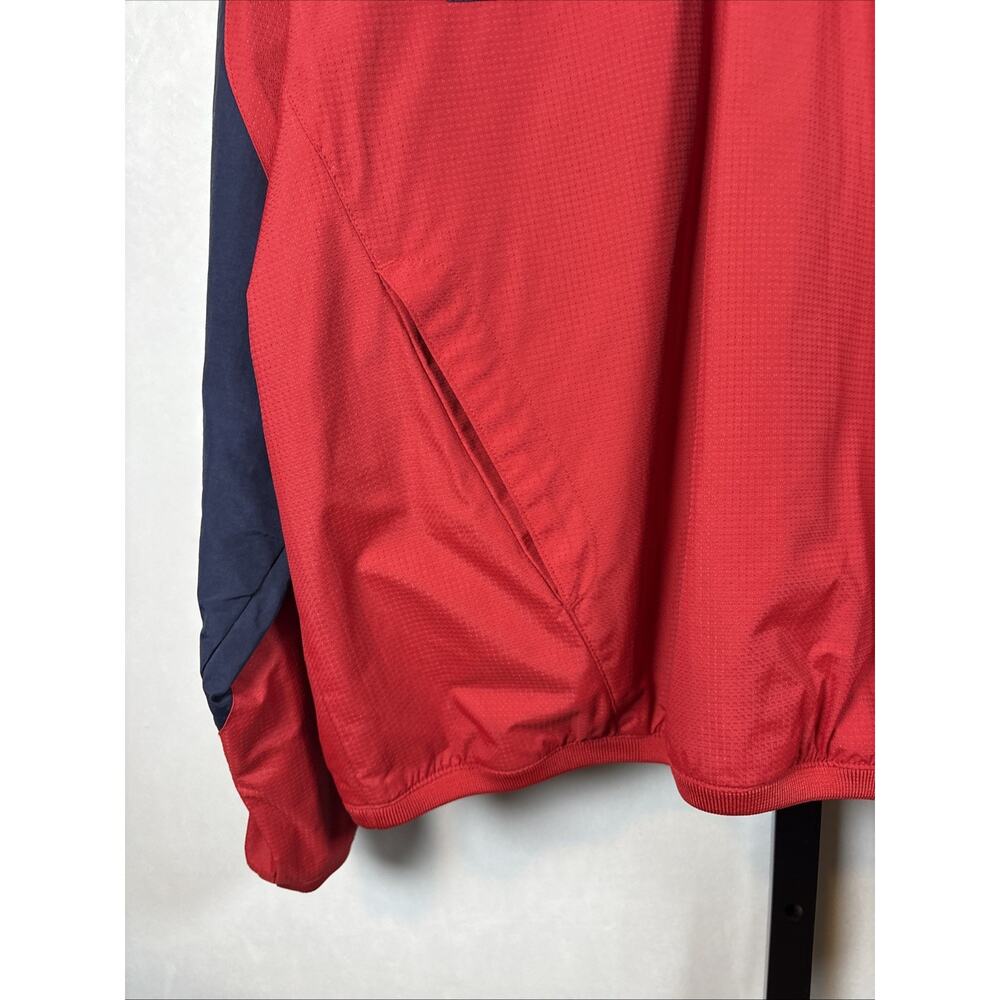 Washington Nationals Jacket Mens L 1/4 Zip Pullover Red Majestic Authentic MLB - Picture 3 of 14